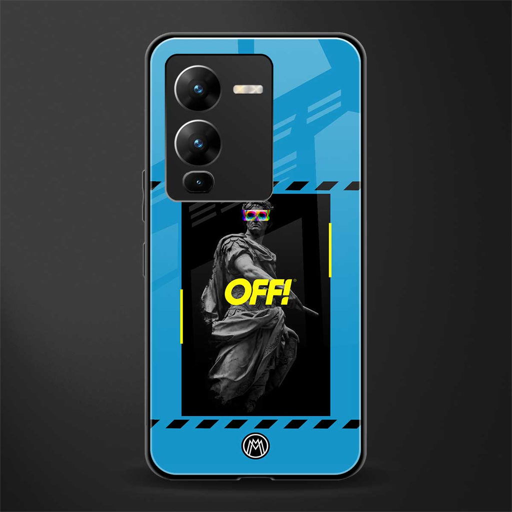 groovy caesar back phone cover | glass case for vivo v25 pro 5g