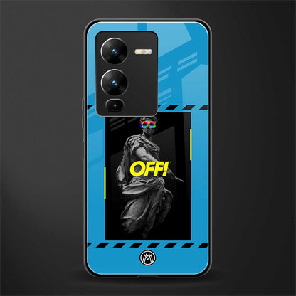 groovy caesar back phone cover | glass case for vivo v25 pro 5g