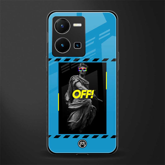 groovy caesar back phone cover | glass case for vivo y35 4g