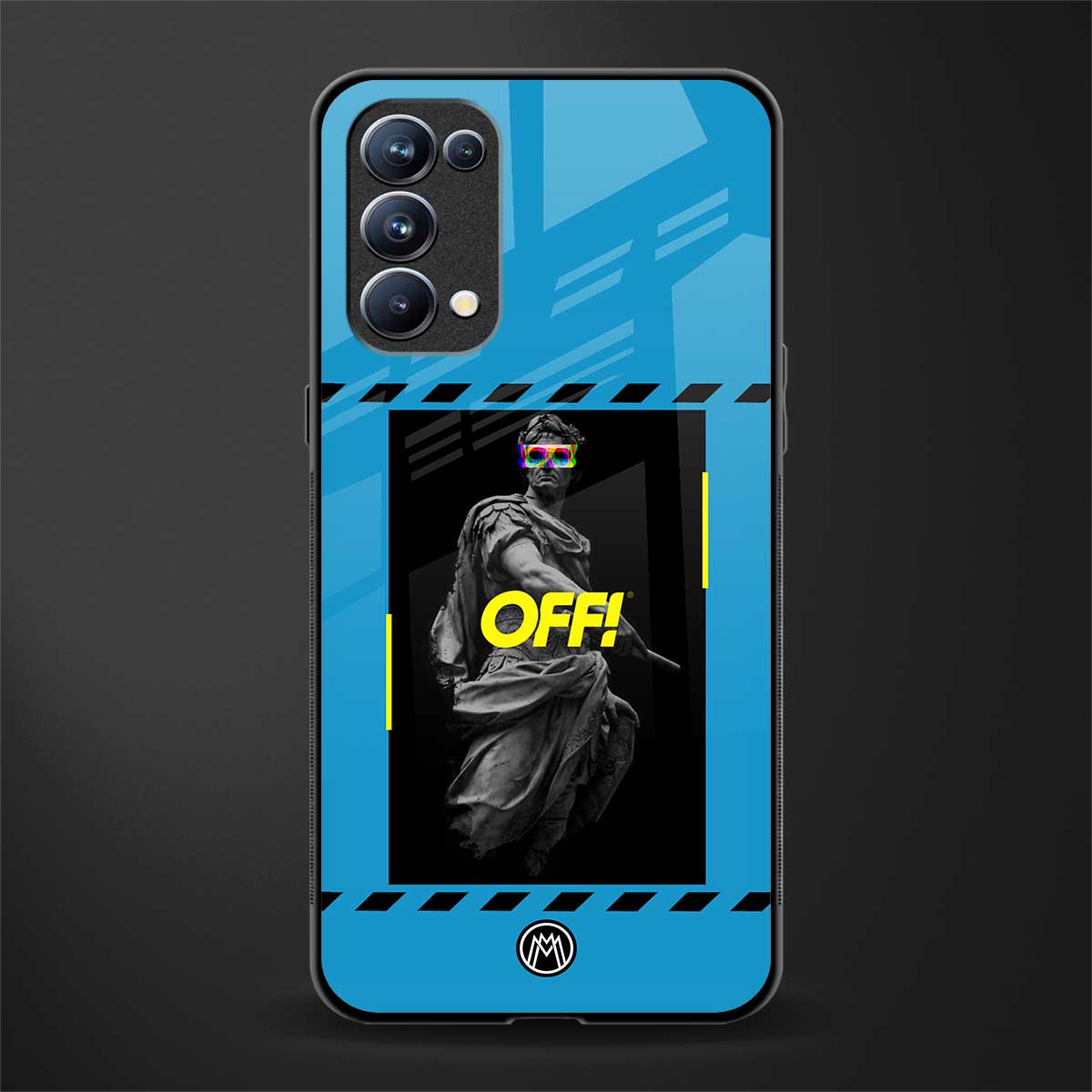 groovy caesar back phone cover | glass case for oppo reno 5