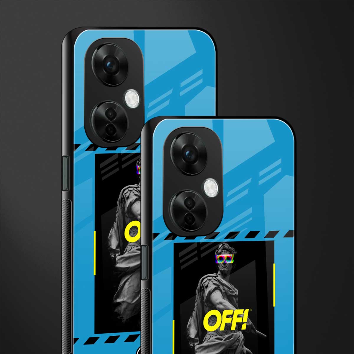 groovy caesar back phone cover | glass case for oneplus nord ce 3 lite