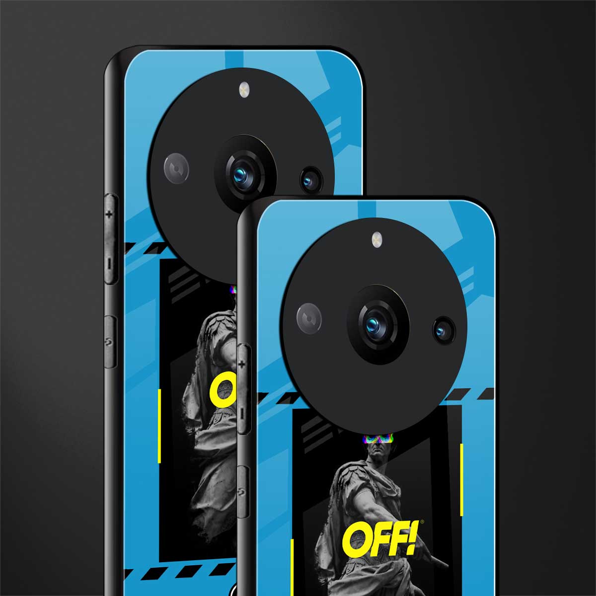 groovy caesar back phone cover | glass case for realme 11 pro 5g