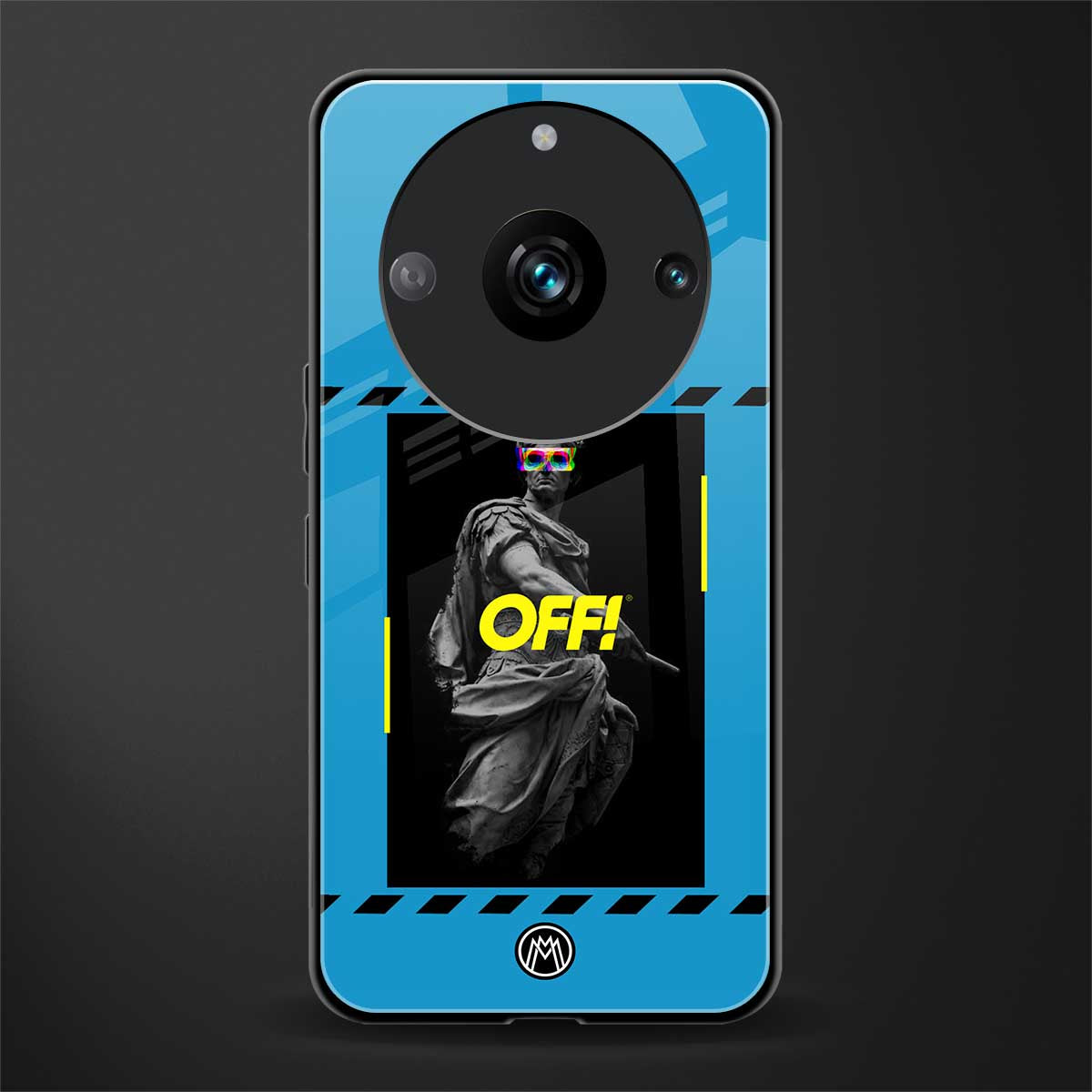 groovy caesar back phone cover | glass case for realme 11 pro 5g