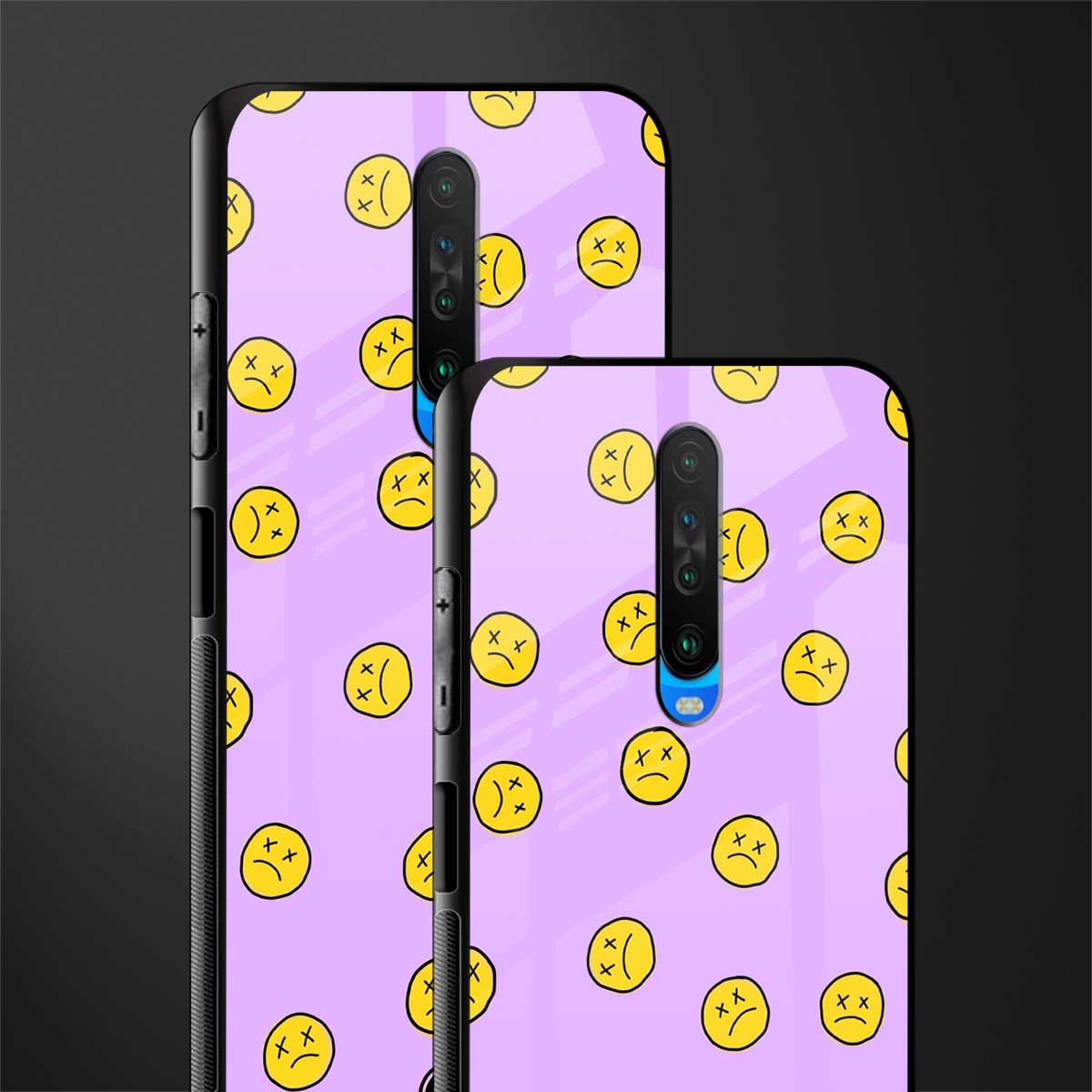 groovy emoticons glass case for poco x2 image-2