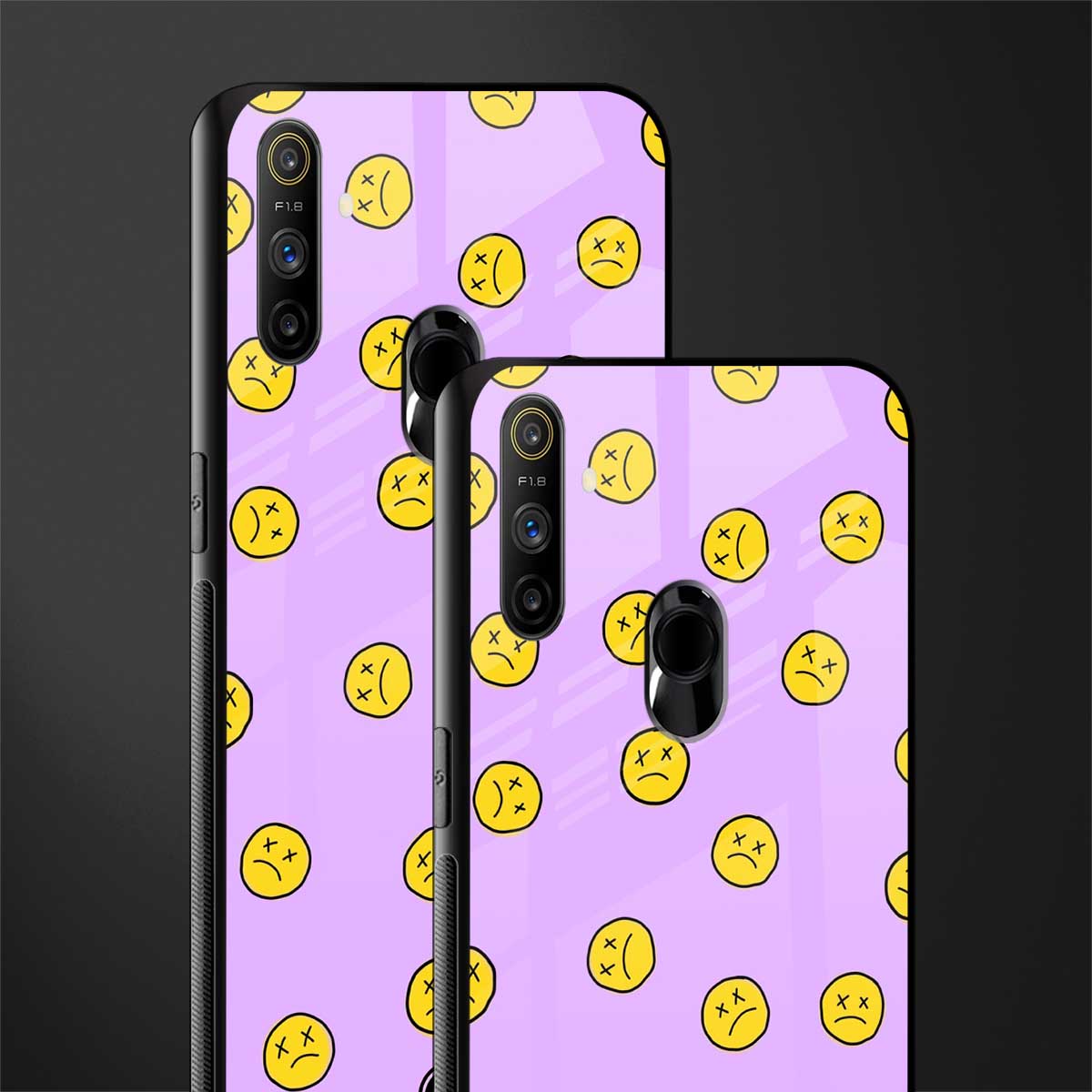 groovy emoticons glass case for realme narzo 10a image-2