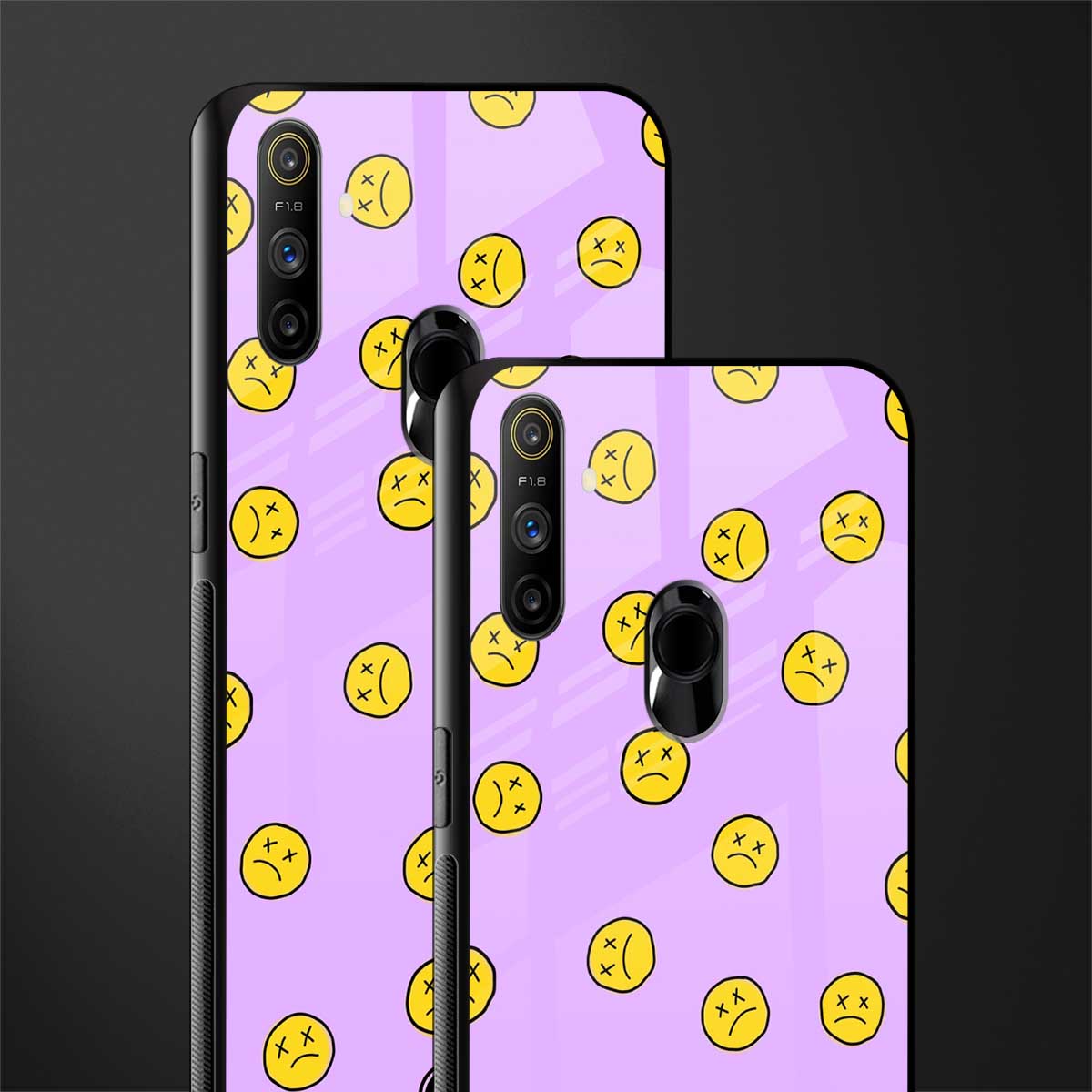 groovy emoticons glass case for realme narzo 20a image-2