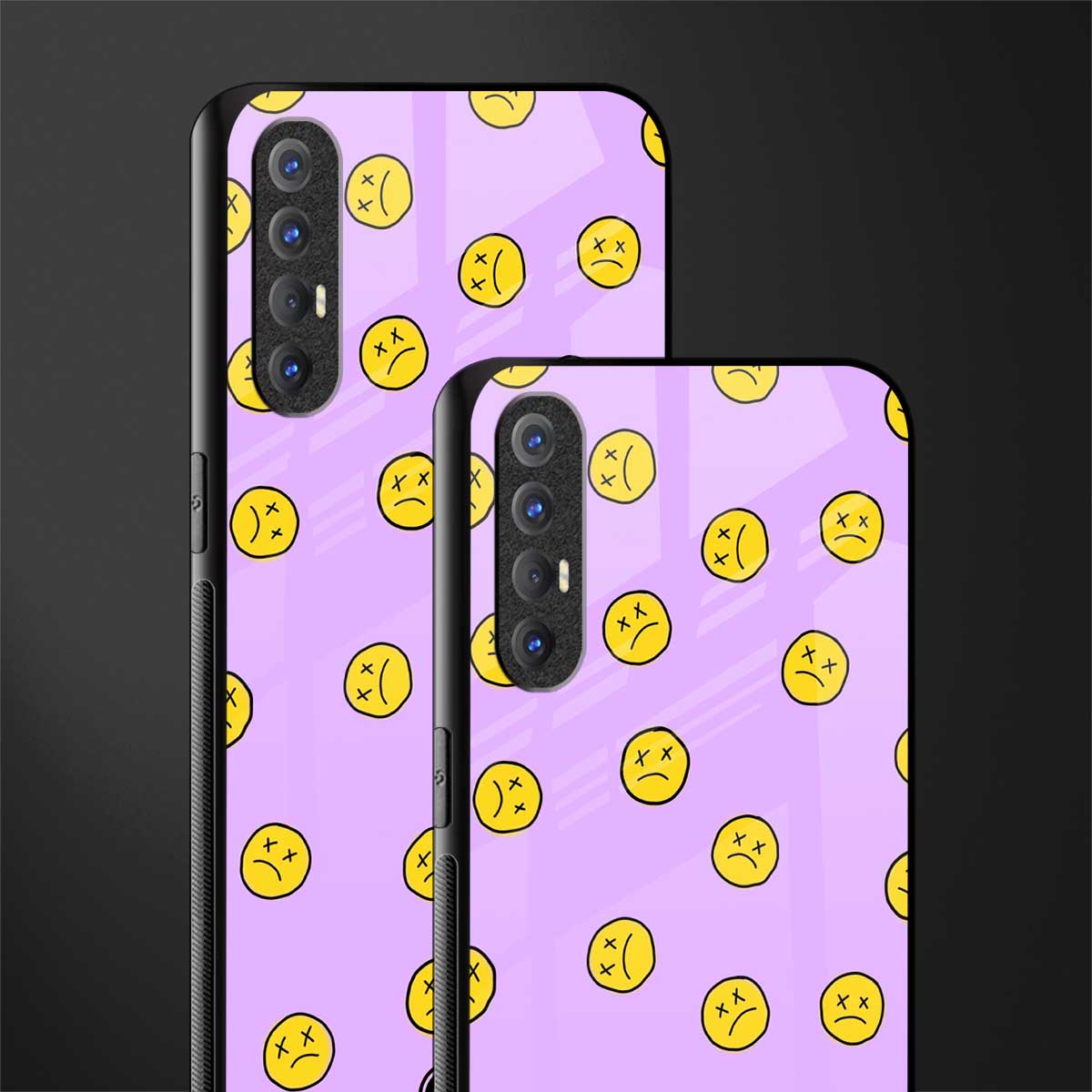 groovy emoticons glass case for oppo reno 3 pro image-2