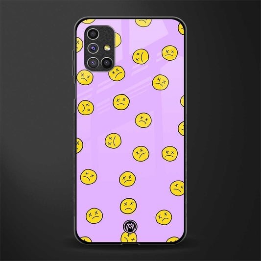 groovy emoticons glass case for samsung galaxy m51 image
