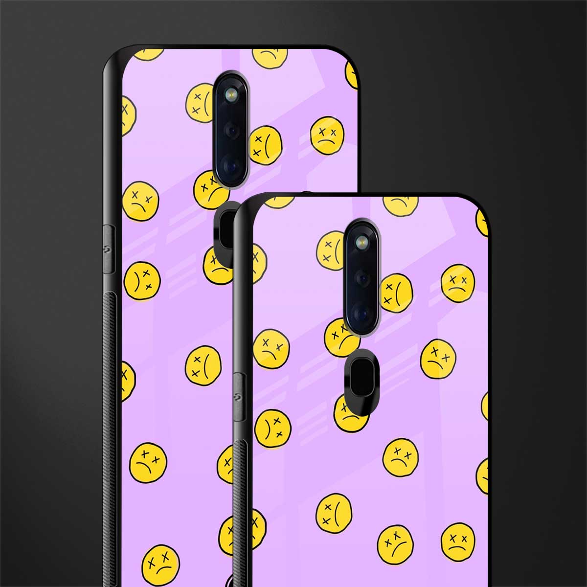 groovy emoticons glass case for oppo f11 pro image-2