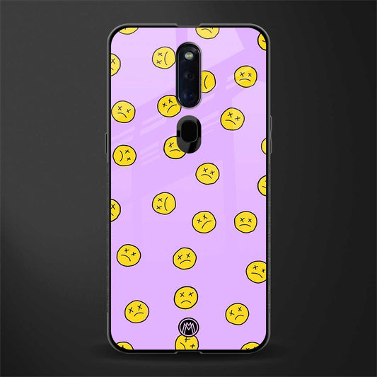 groovy emoticons glass case for oppo f11 pro image