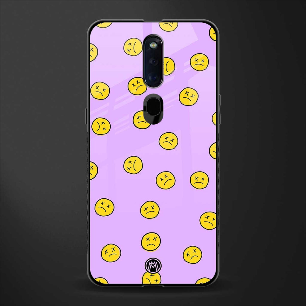 groovy emoticons glass case for oppo f11 pro image
