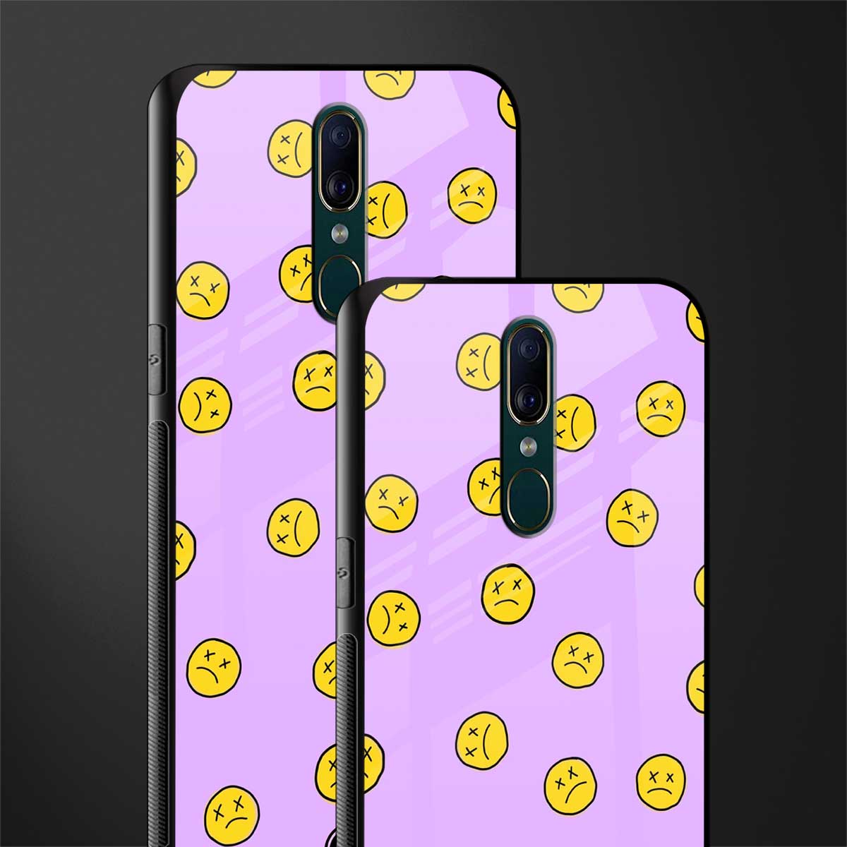 groovy emoticons glass case for oppo a9 image-2