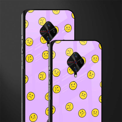 groovy emoticons glass case for vivo s1 pro image-2