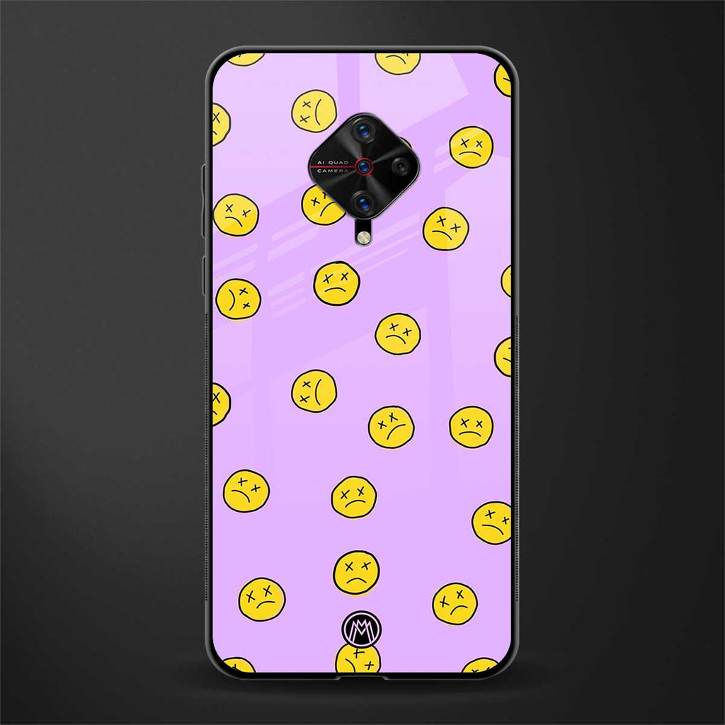 groovy emoticons glass case for vivo s1 pro image