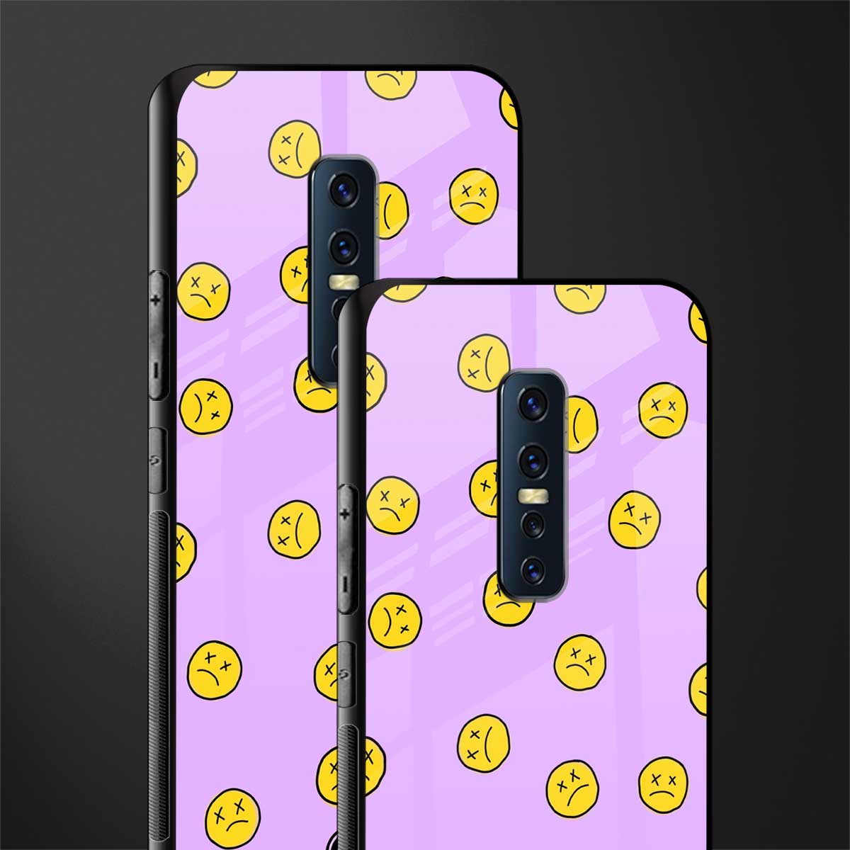 groovy emoticons glass case for vivo v17 pro image-2