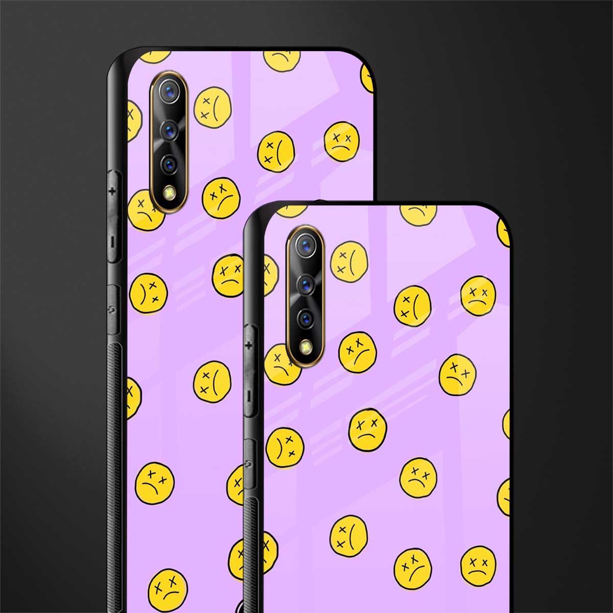 groovy emoticons glass case for vivo s1 image-2