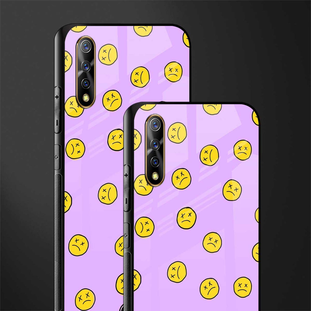 groovy emoticons glass case for vivo z1x image-2