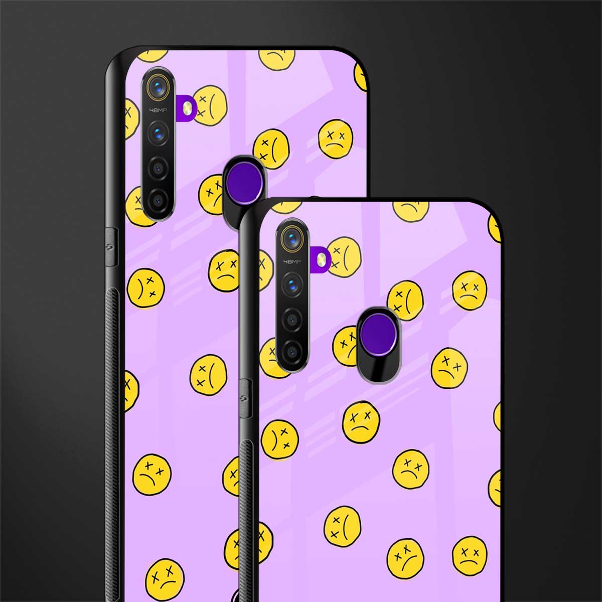 groovy emoticons glass case for realme 5 pro image-2