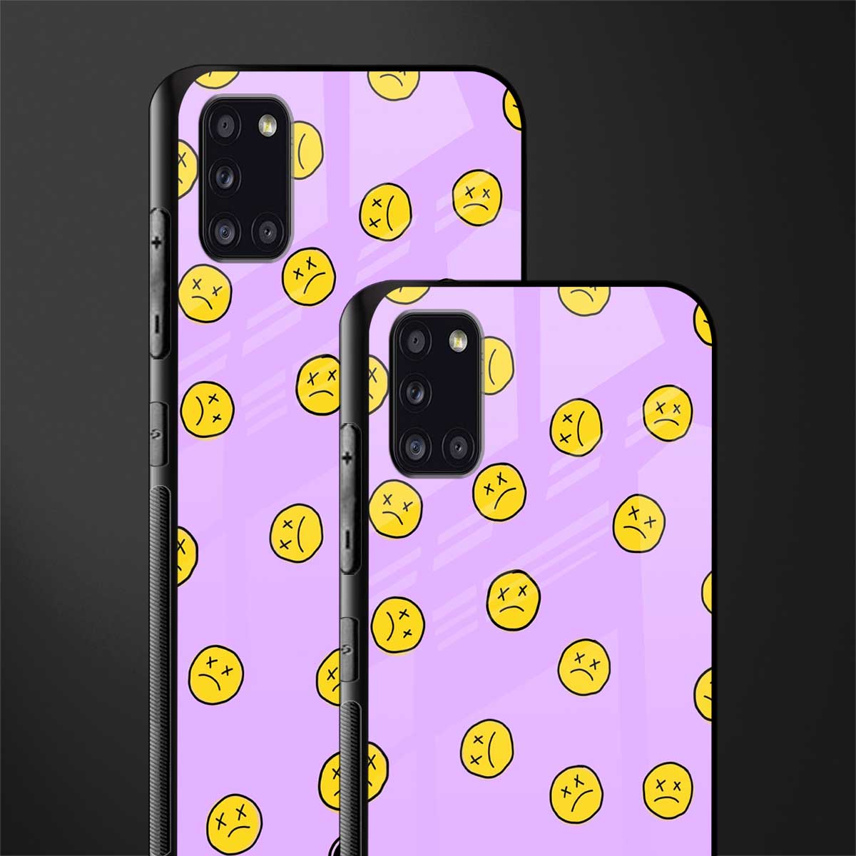 groovy emoticons glass case for samsung galaxy a31 image-2