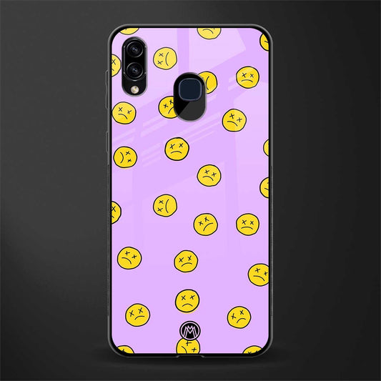 groovy emoticons glass case for samsung galaxy a30 image