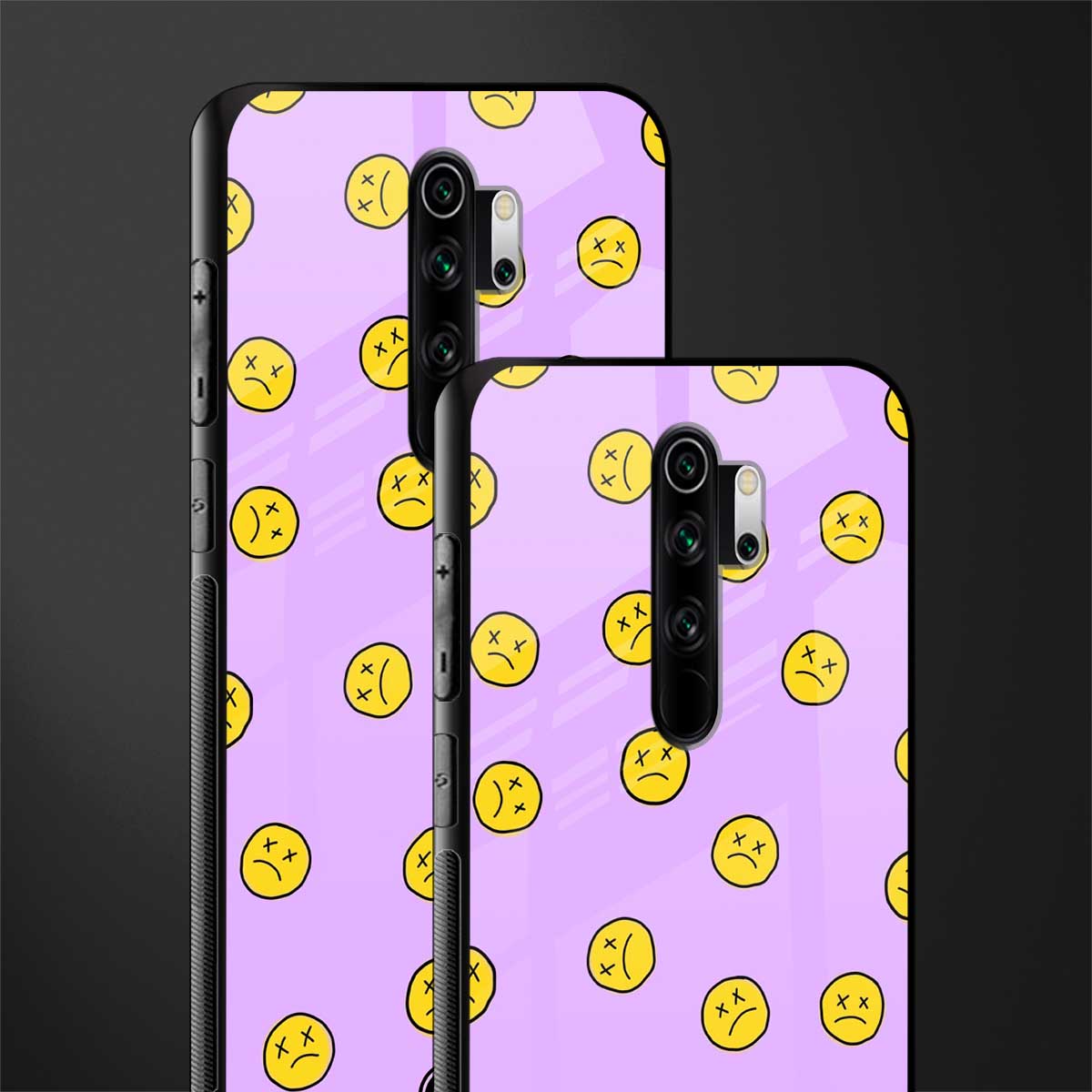 groovy emoticons glass case for redmi note 8 pro image-2