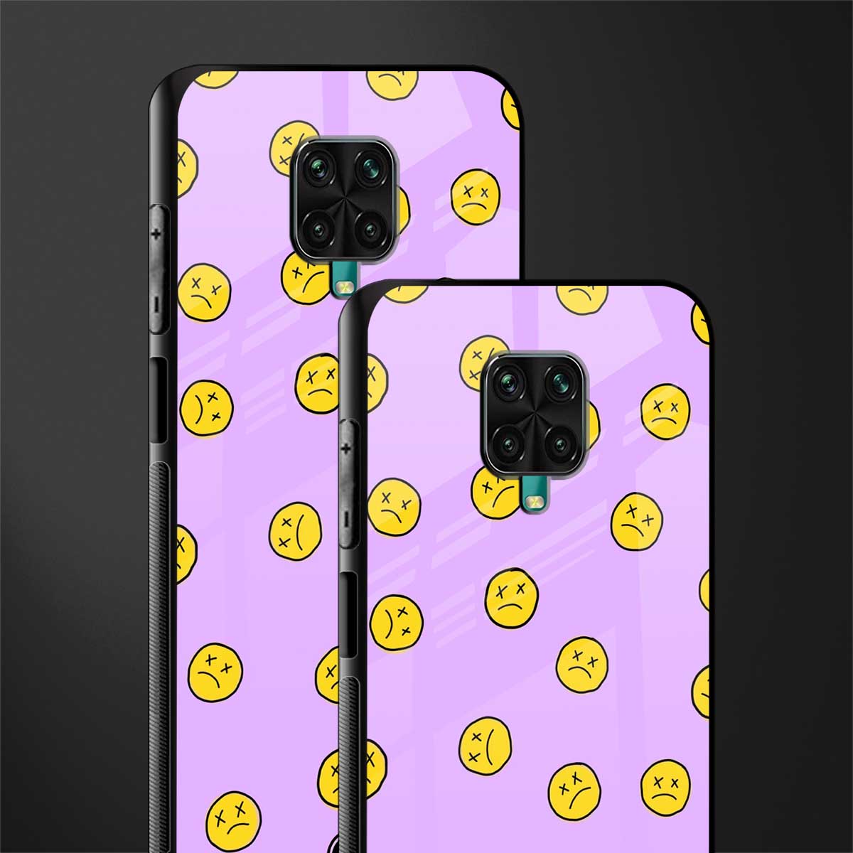 groovy emoticons glass case for redmi note 9 pro max image-2