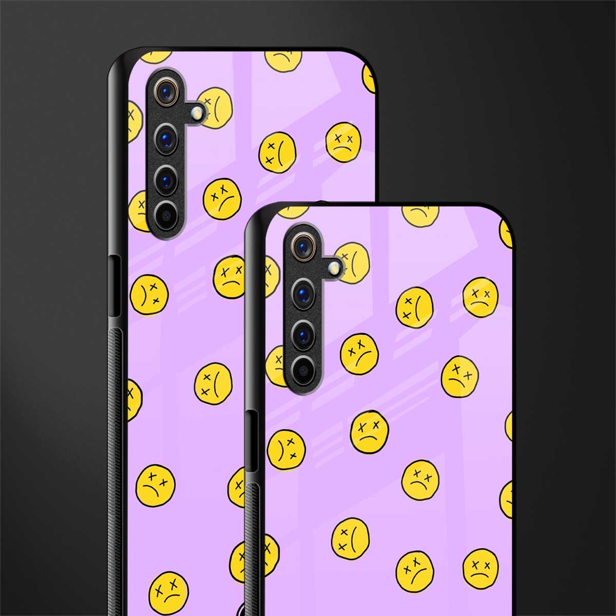 groovy emoticons glass case for realme 6 image-2