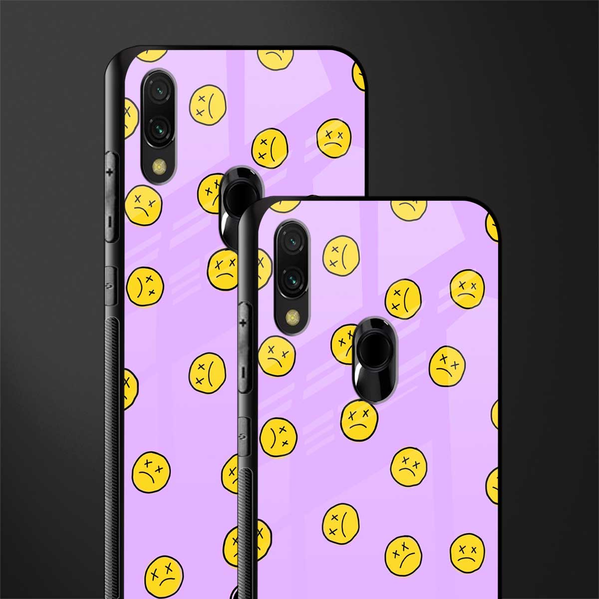 groovy emoticons glass case for redmi note 7 image-2