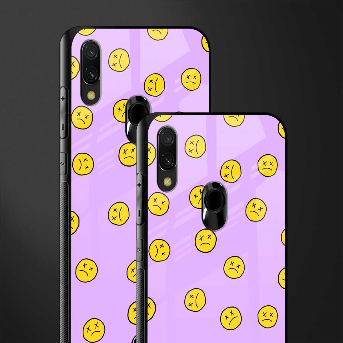 groovy emoticons glass case for redmi note 7 pro image-2