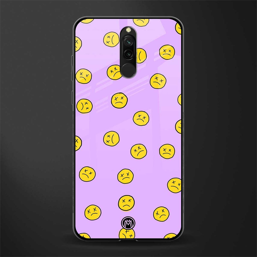 groovy emoticons glass case for redmi 8 image