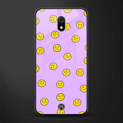 groovy emoticons glass case for redmi 8a image