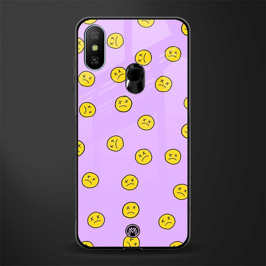 groovy emoticons glass case for redmi 6 pro image