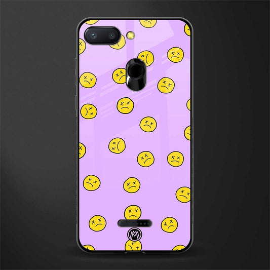 groovy emoticons glass case for redmi 6 image