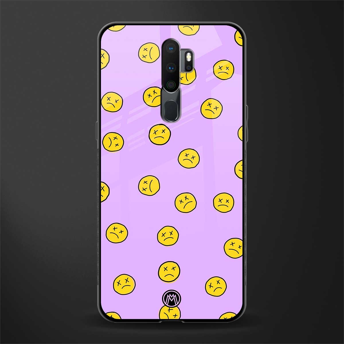 groovy emoticons glass case for oppo a5 2020 image
