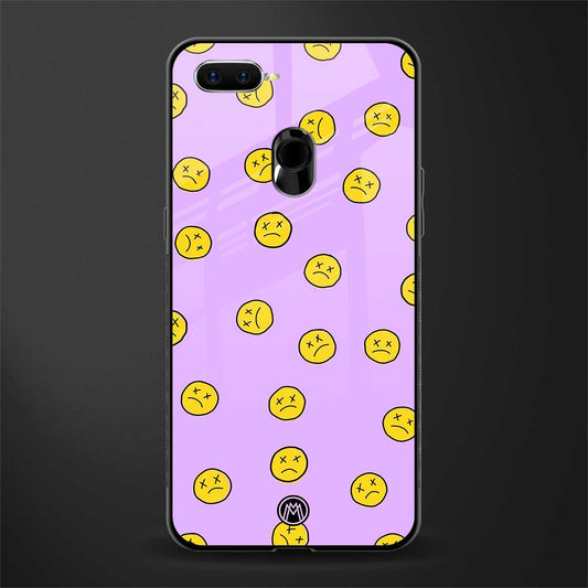 groovy emoticons glass case for oppo a12 image