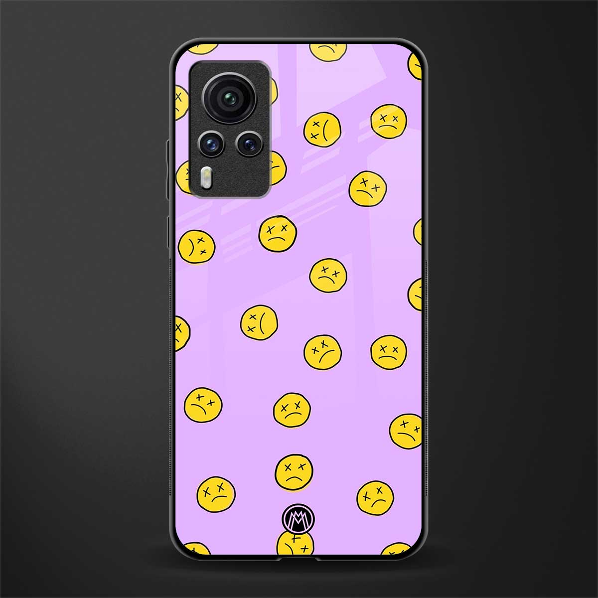 groovy emoticons glass case for vivo x60 pro image