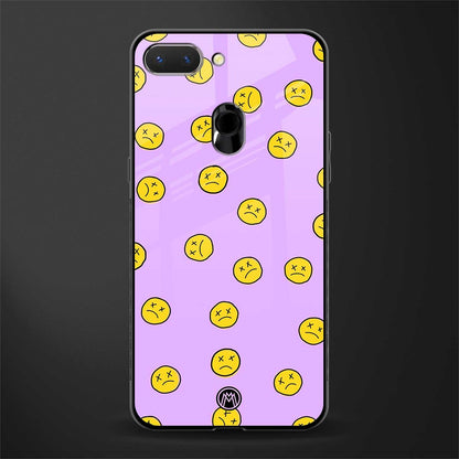 groovy emoticons glass case for oppo a5 image