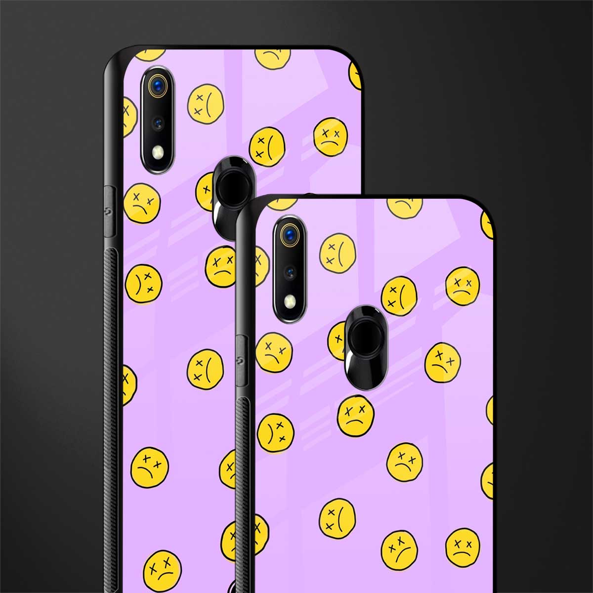 groovy emoticons glass case for realme 3 image-2