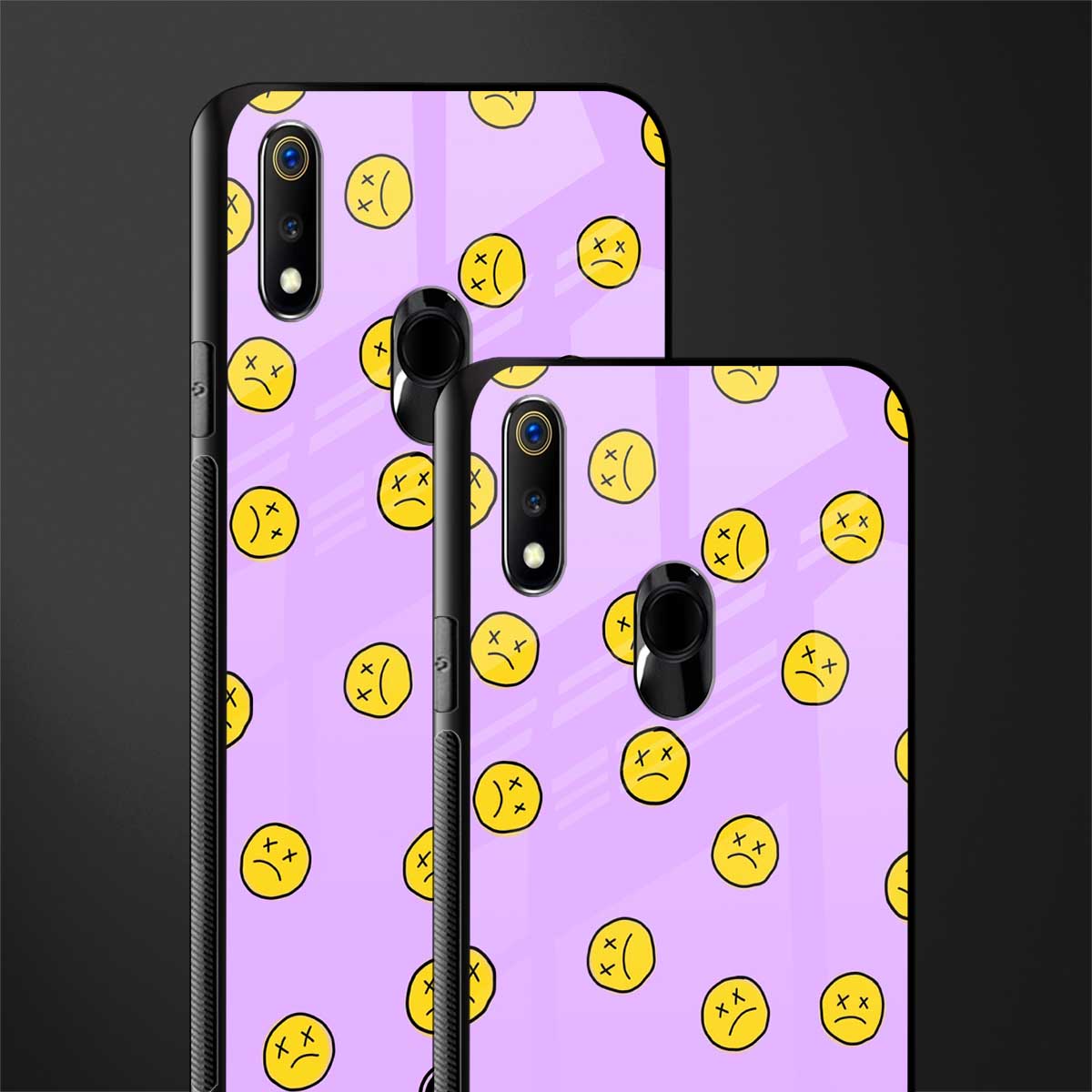 groovy emoticons glass case for realme 3 pro image-2