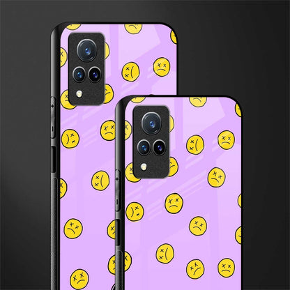 groovy emoticons glass case for vivo v21 5g image-2