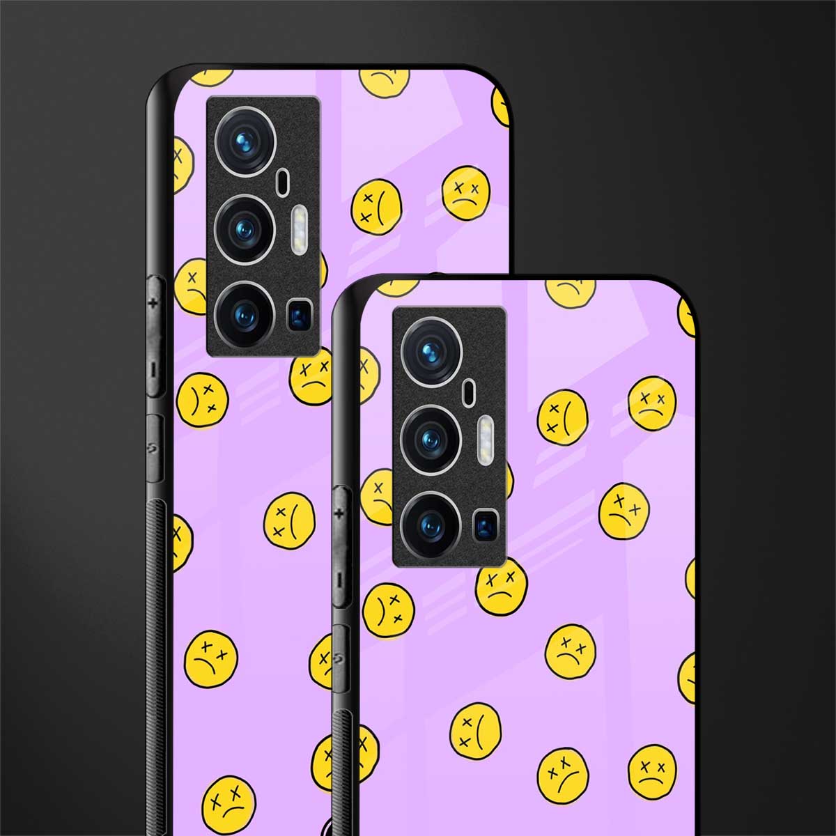 groovy emoticons glass case for vivo x70 pro plus image-2