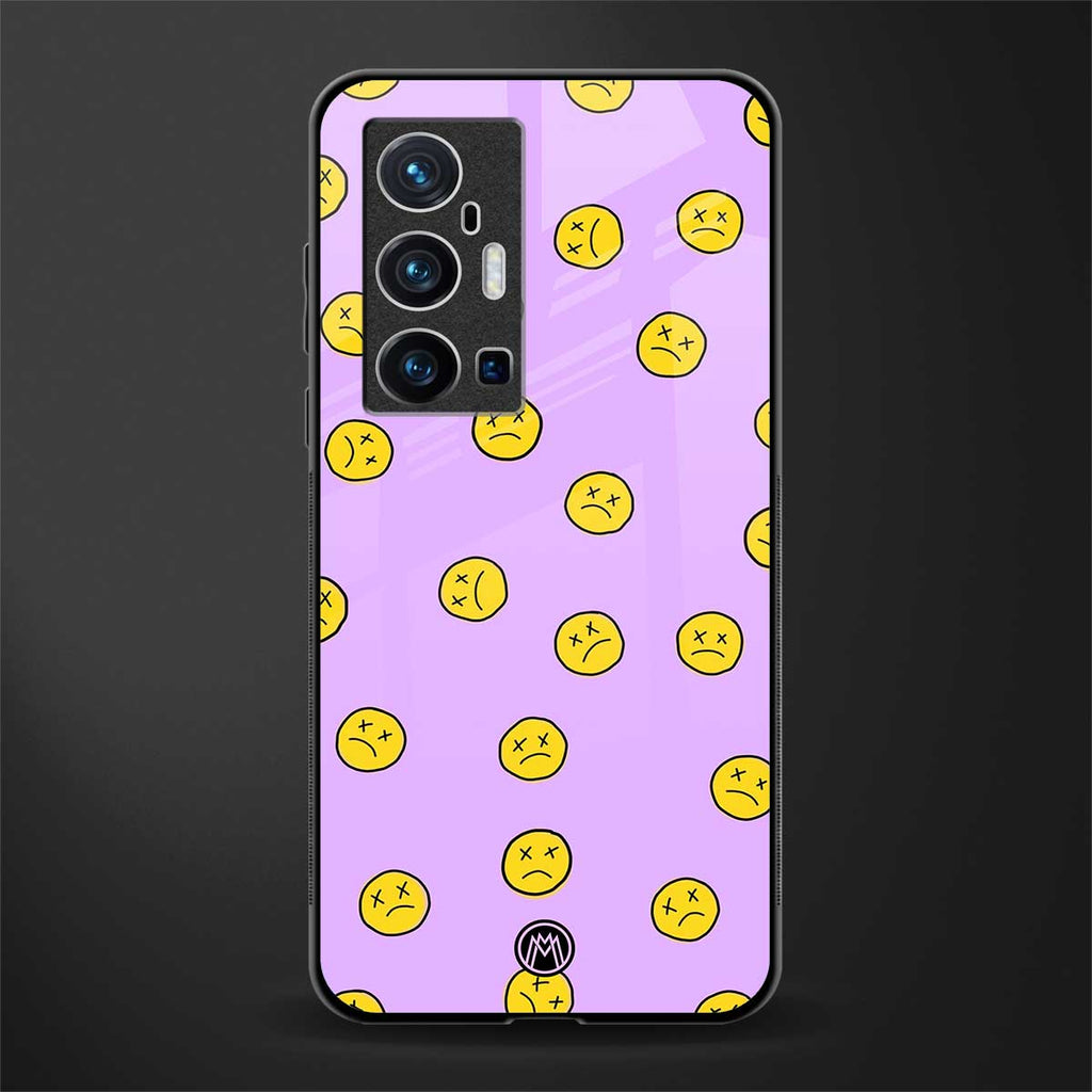 groovy emoticons glass case for vivo x70 pro plus image