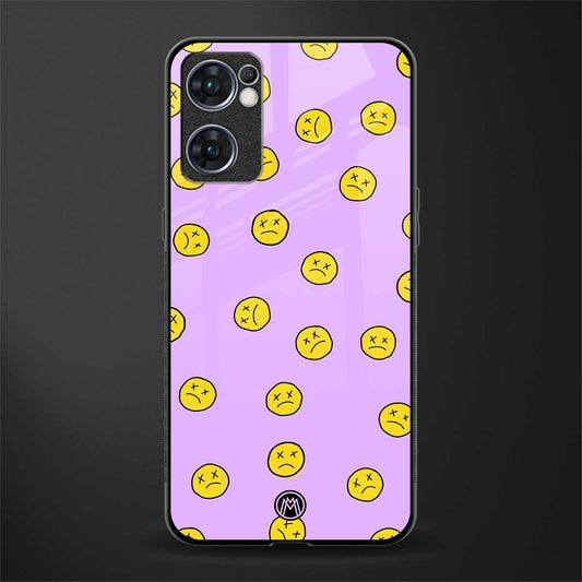 groovy emoticons glass case for oppo reno7 5g image