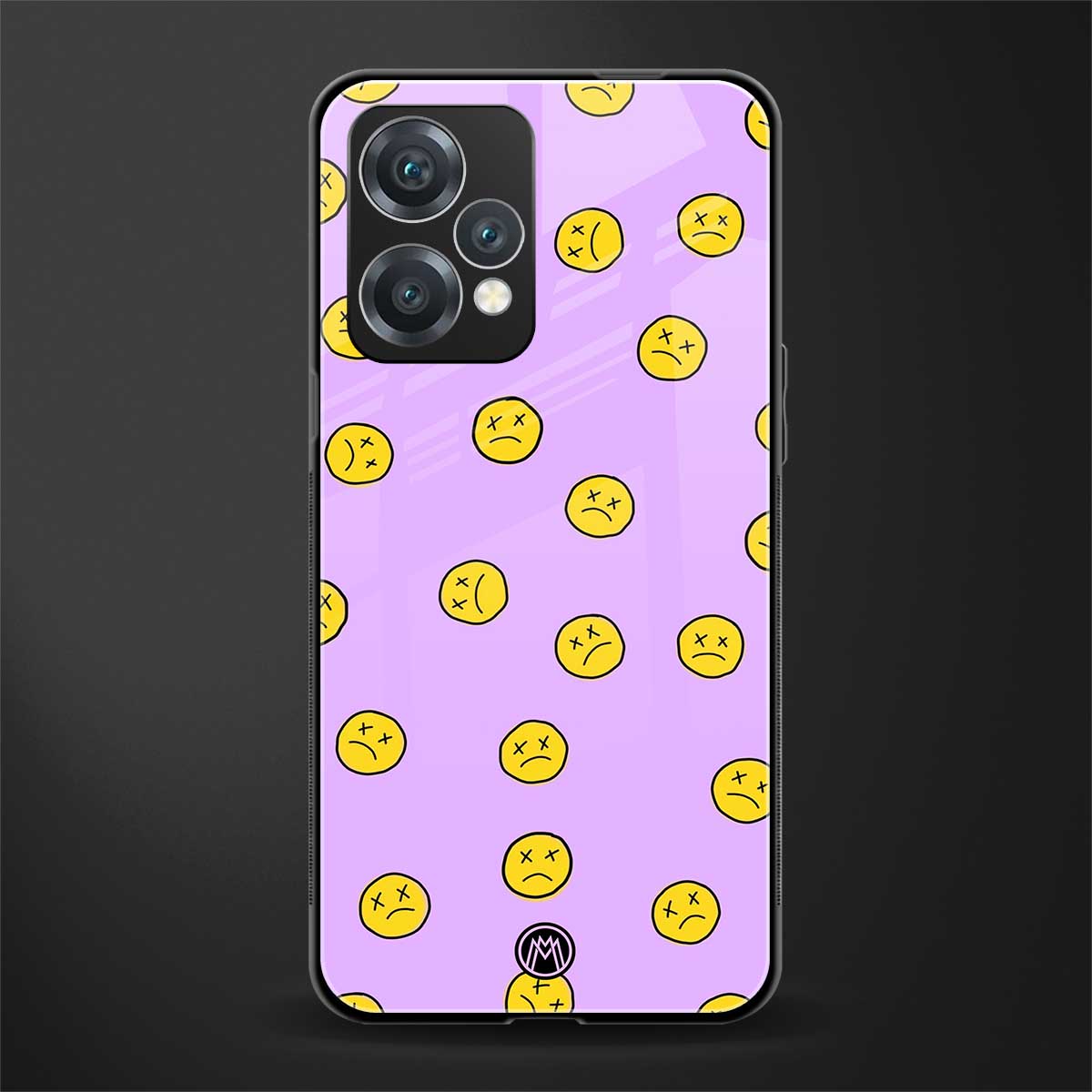 groovy emoticons back phone cover | glass case for realme 9 pro 5g