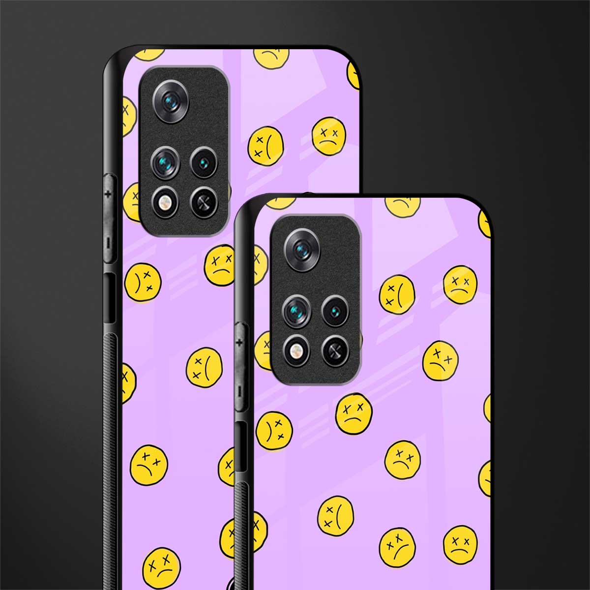 groovy emoticons glass case for poco m4 pro 5g image-2