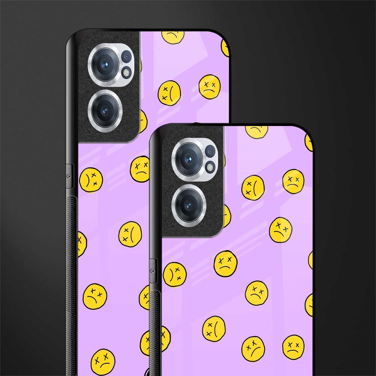 groovy emoticons glass case for oneplus nord ce 2 5g image-2