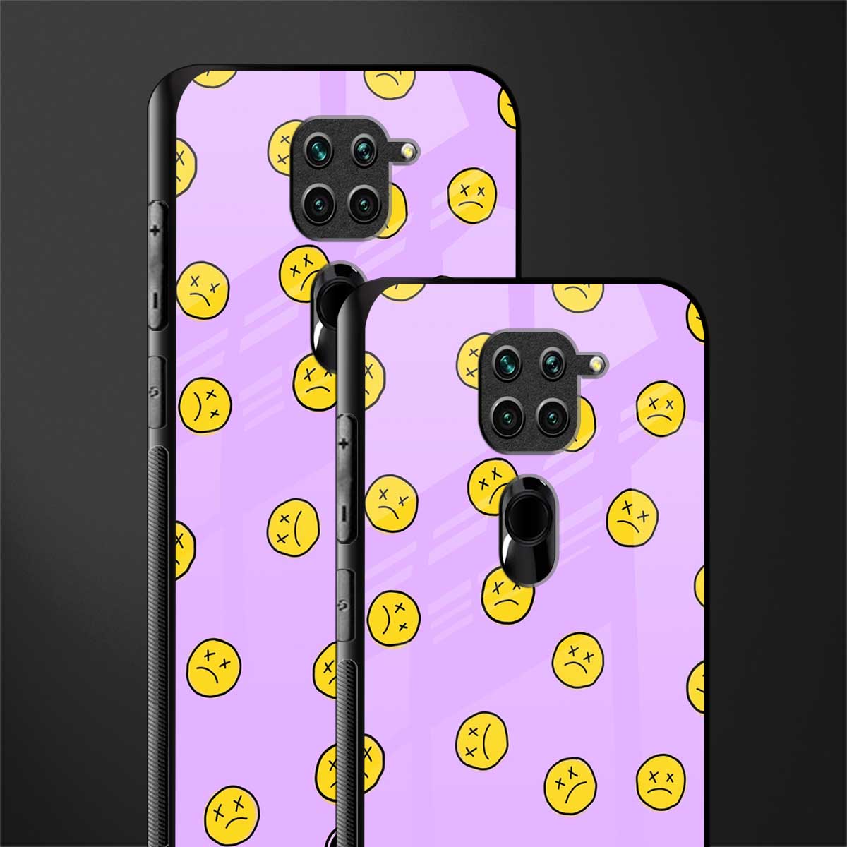 groovy emoticons glass case for redmi note 9 image-2