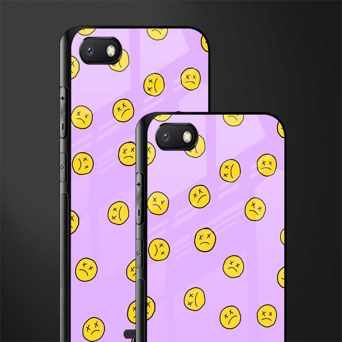 groovy emoticons glass case for redmi 6a image-2