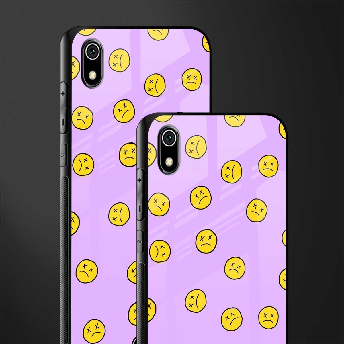 groovy emoticons glass case for redmi 7a image-2