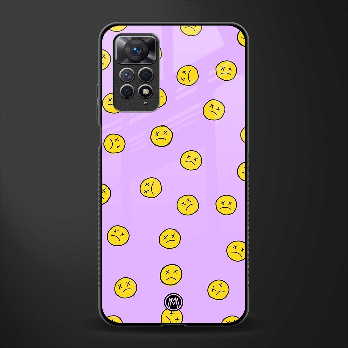 groovy emoticons glass case for redmi note 11 pro image